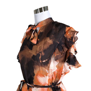Unisex Mos Mosh - Schiffon dress, size 36 - Brown (3)
