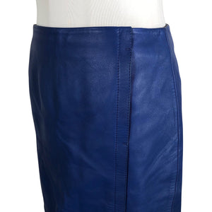 Unisex Hugo Boss - Leather skirt, size 36 - Blue (3)
