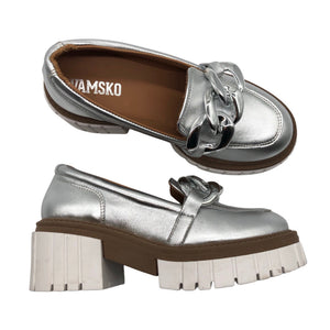 Unisex Vamsko - Loafers, size 36 - Silver (1)