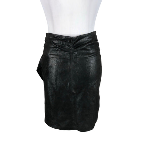 Unisex IRO - Leather skirt, size 38 - Black (2)