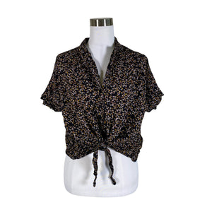 Unisex Lindex - Short-sleeved blouse, size 38 - Black (1)