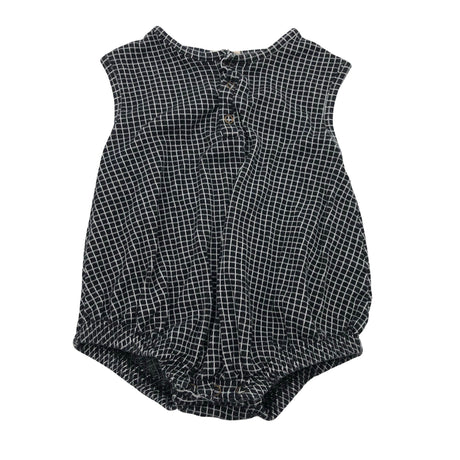 Unisex Turtledove London - Sleeveless bodysuit, size 80 - 86 - Black ()