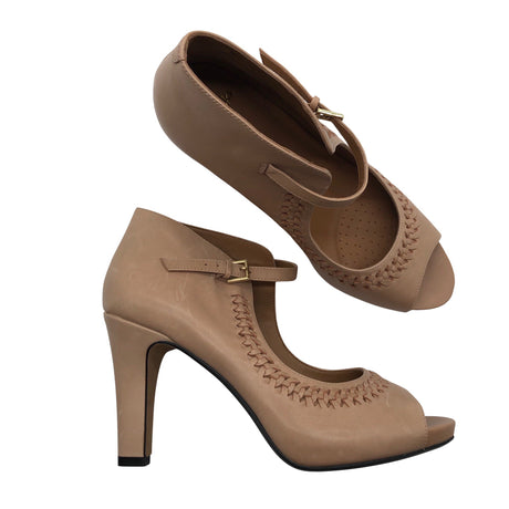 Unisex Clarks - Open toe high heel shoes, size 39 - Beige ()