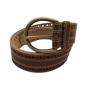 Unisex Lindex - Leather belt, size No size - Brown (1)