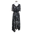 Unisex Cream - Schiffon dress, size 36 - Black ()