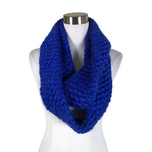 Unisex Handmade - Circle scarf, size Midi - Blue (1)