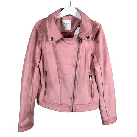 Unisex Lindex - Leather jacket, size 140 - 146 - Light pink ()