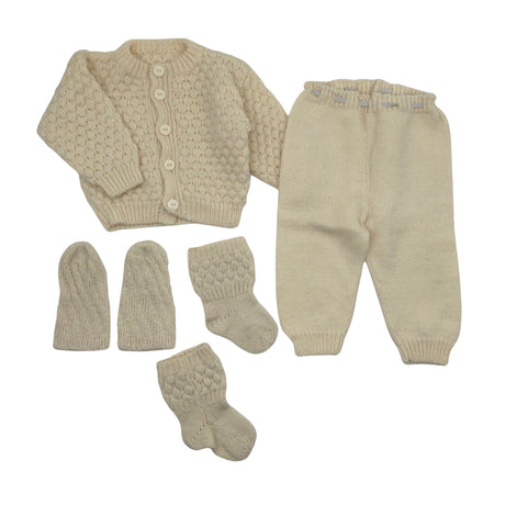Unisex Handmade - Cardigan, size 62 - 68 - Natural white ()