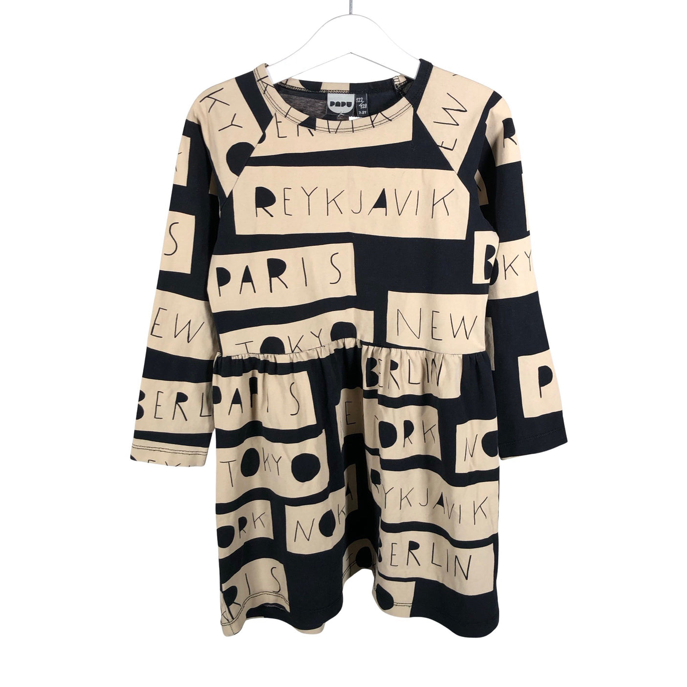 Unisex Papu - Tricot dress, size 122 - 128 - Black (1)