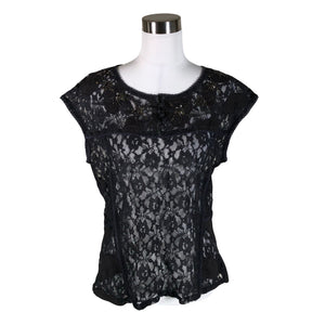 Unisex Cream - Short-sleeved blouse, size 40 - Blue (1)