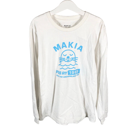Unisex Makia - Tricot shirt, size 146 - 152 - White ()