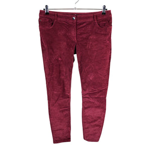 Unisex Your Face - Velvet pants, size 42 - Wine red (1)
