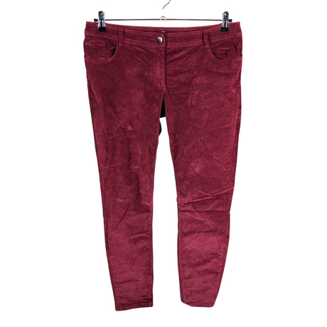 Unisex Your Face - Velvet pants, size 42 - Wine red ()