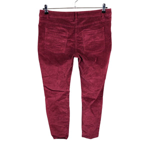 Unisex Your Face - Velvet pants, size 42 - Wine red (2)