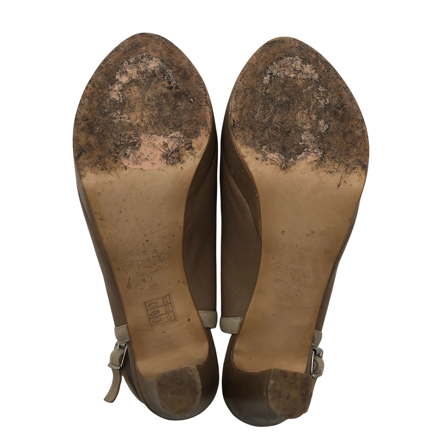 Unisex Zinda - Heeled sandals, size 38 - Brown (2)