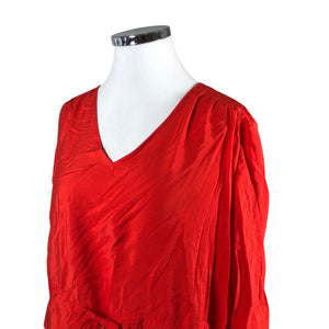 Unisex Samoon - Schiffon dress, size 50 - Red (2)