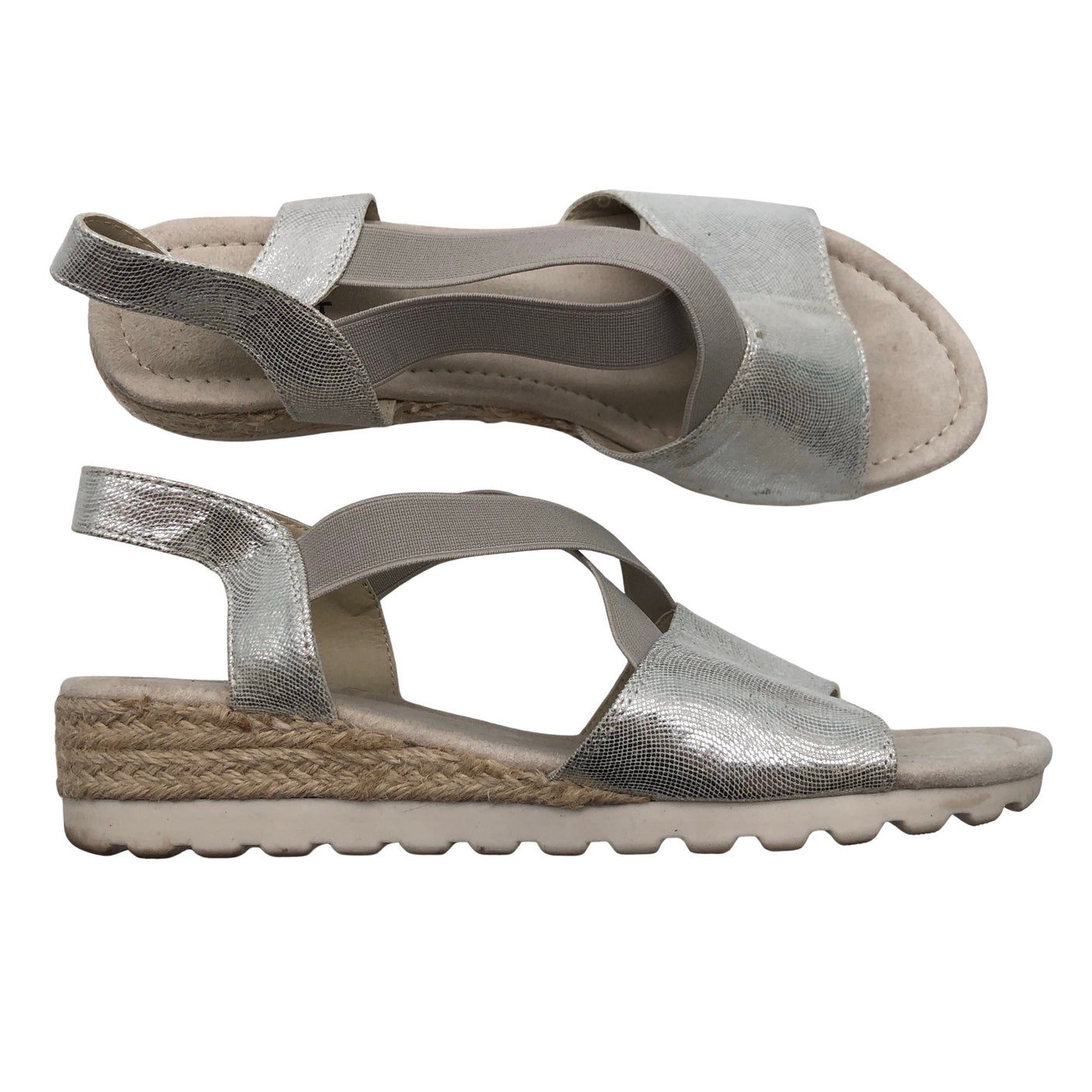 Unisex Migant - Wedge sandals, size 41 - Silver (1)