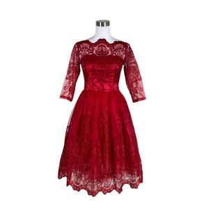 Unisex Chi Chi London - Party dress, size 36 - Red (1)