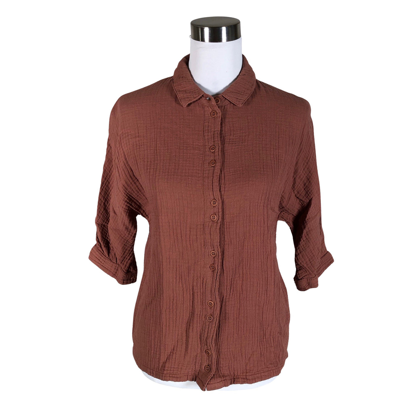 Unisex Twothirds - Short-sleeved blouse, size 34 - Red (1)