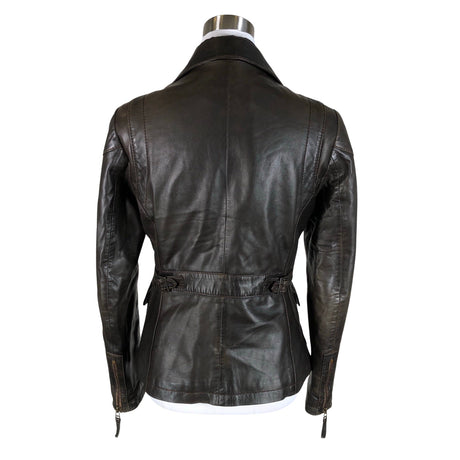 Unisex Big-L - Leather jacket, size 40 - Gray (2)