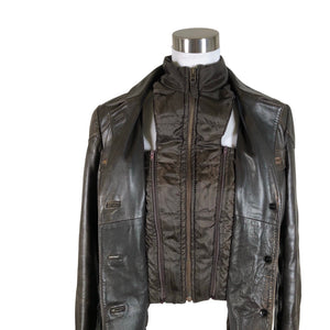 Unisex Big-L - Leather jacket, size 40 - Gray (3)