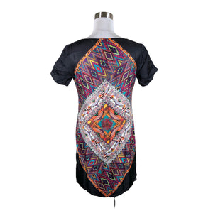 Unisex Derhy - Schiffon dress, size 38 - Black (2)