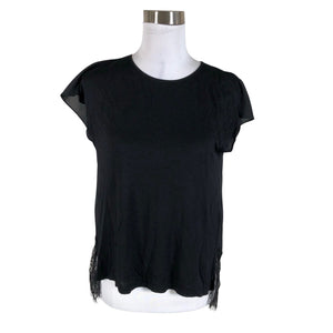 Unisex Massimo Dutti - Short-sleeved blouse, size 36 - Black (1)