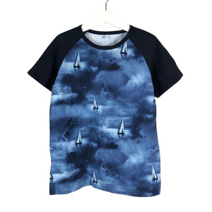 Unisex Handmade - T-shirt, size 134 - 140 - Blue (1)