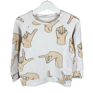 Unisex Handmade - Sweatshirt, size 104 - 110 - White (1)