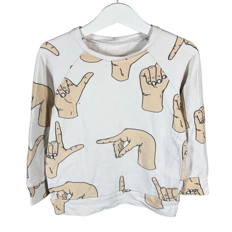 Unisex Handmade - Sweatshirt, size 104 - 110 - White ()