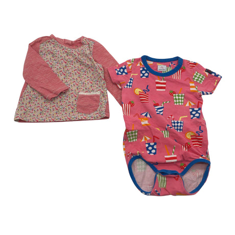 Unisex Polarn O. Pyret - Body, size 74 - 80 - Pink ()