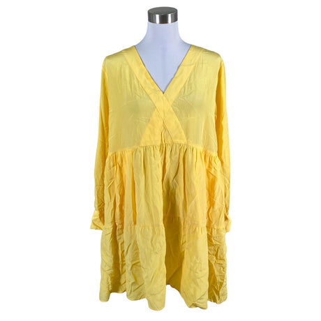 Unisex R-collection - Schiffon dress, size 38 - Yellow ()