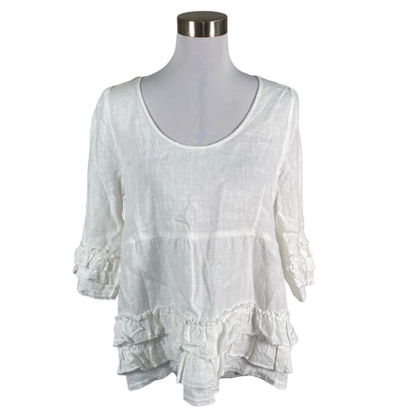 Unisex Bypias - Blouse, size 40 - White ()