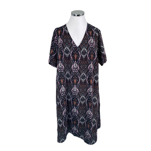 Unisex Zizzi - Schiffon dress, size 50 - Black (1)