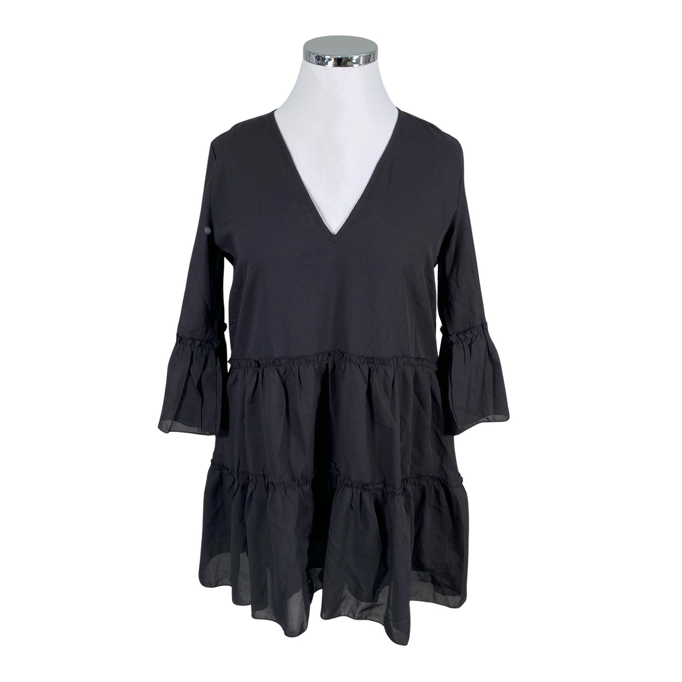 Unisex Na-KD - Schiffon dress, size 42 - Black (1)