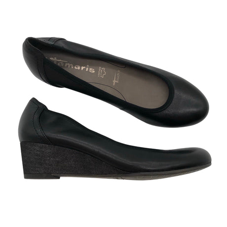Unisex Tamaris - Wedge heel shoes, size 38 - Black ()