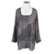 Unisex Ulla Popken - Schiffon tunic, size 52 - Gray ()