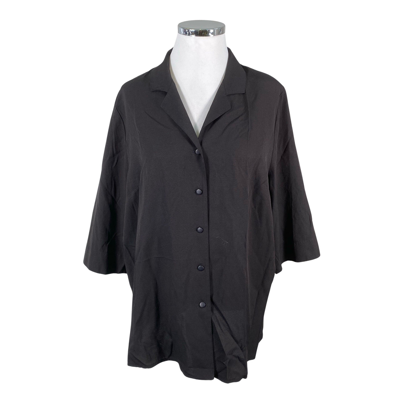 Unisex Adatto - Short-sleeved blouse, size 46 - Black (1)