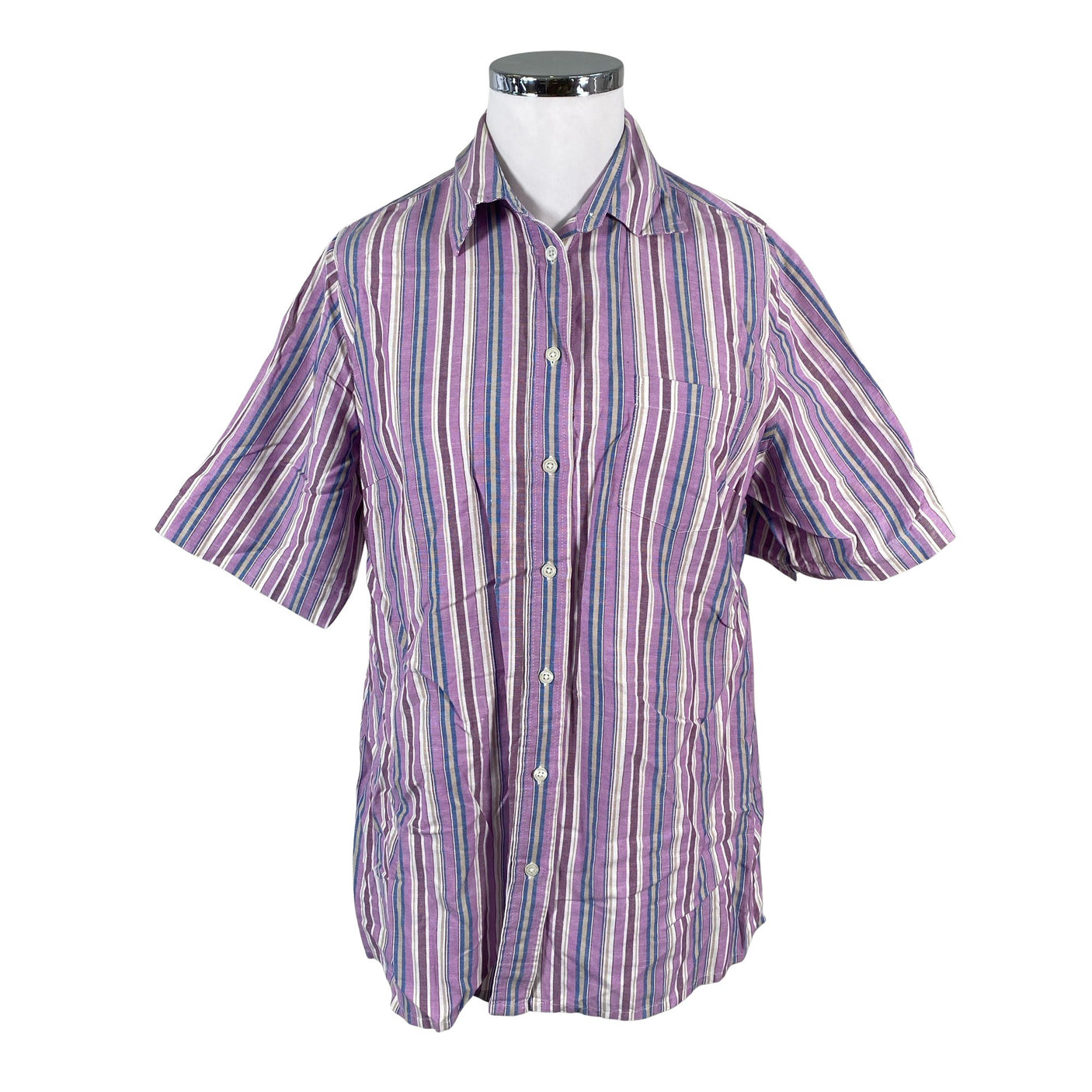 Unisex Ulla Popken - Short-sleeved blouse, size 46 - Violet (1)