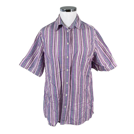 Unisex Ulla Popken - Short-sleeved blouse, size 46 - Violet ()
