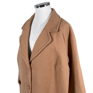 Unisex Ulla Popken - Wool coat, size 50 - Brown (3)