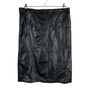 Unisex Atelier Creation - Leather skirt, size 44 - Black (1)