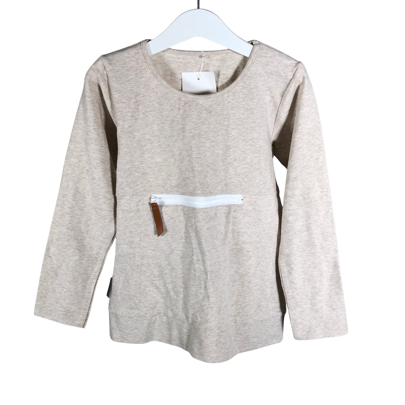 Unisex Metsola - Tricot shirt, size 110 - 116 - Beige (1)