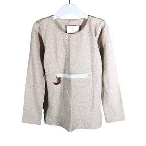 Unisex Metsola - Tricot shirt, size 122 - 128 - Beige (1)