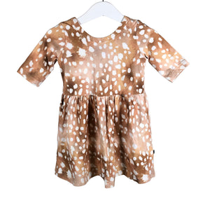 Unisex Kaiko - Tricot dress, size 86 - 92 - Brown (1)