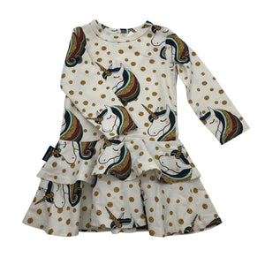 Unisex Poppaduu - Tricot dress, size 74 - 80 - Natural white (1)