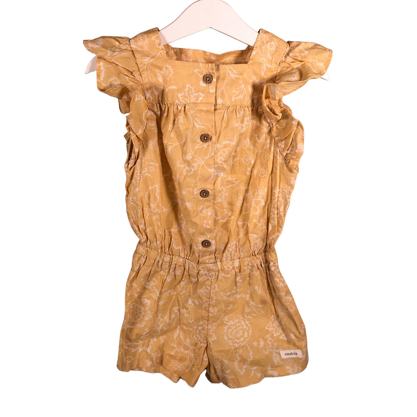 Unisex Newbie - Short overalls, size 92 - 98 - Yellow (1)