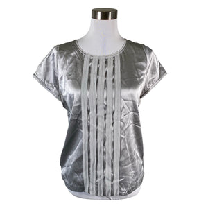 Unisex no man's land - Short-sleeved blouse, size 36 - Silver (1)