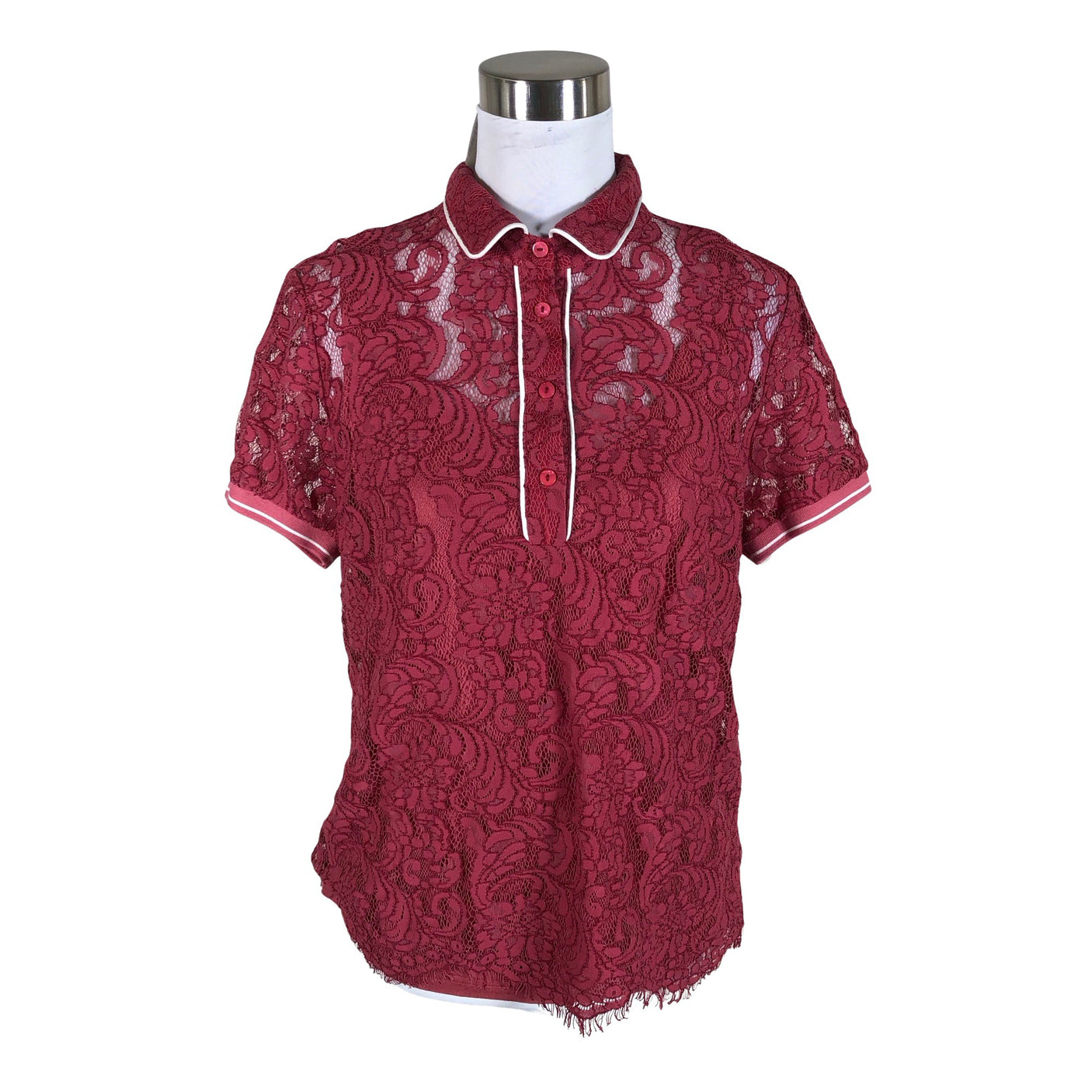 Unisex Tramontana - Short-sleeved blouse, size 38 - Wine red (1)
