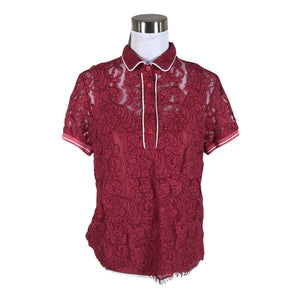 Unisex Tramontana - Short-sleeved blouse, size 38 - Wine red (1)